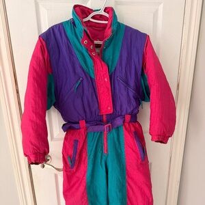 vintage one piece retro snow suit/ski suit XXS